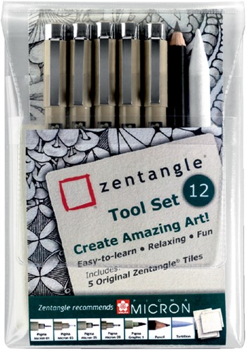 Fineliner Sakura Zentangle tool set 12delig