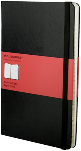 Adresboek Moleskine pocket 90x140mm hard cover zwart-2