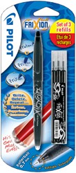 Rollerpen PILOT Frixion BL-FR7  0.35mm + 3 vullingen zwart