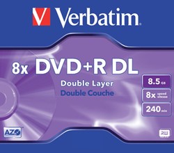 DVD+R Verbatim 8.5GB 8x Double layer jewelcase