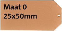 Label HF2 nr0 200gr 25x50mm chamois 1000 stuks