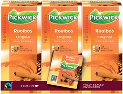 Thee Pickwick Fair Trade rooibos 25 zakjes van 1.5gr