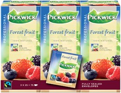 Thee Pickwick Fair Trade bosvruchten 25 zakjes van 1.5gr