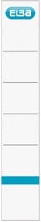 Rugetiket Elba smal 34x190mm zelfklevend wit/blauw 10 stuks