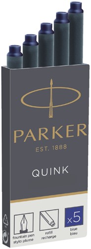Inktpatroon Parker Quink permanent blauw pak à 5 stuks-2