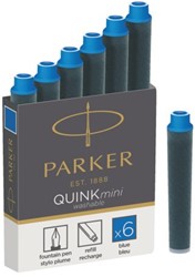 Inktpatroon Parker Quink mini tbv Parker esprit Koningsblauw