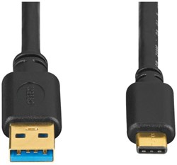 Kabel Hama USB C-A 3.1 1.80 meter zwart