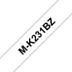 Labeltape Brother P-touch M-K231 12mm zwart op wit