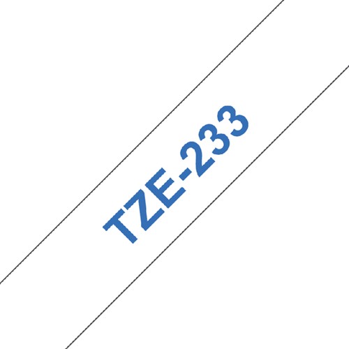 Labeltape Brother P-touch TZE-233 12mm blauw op wit-2