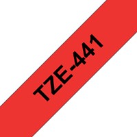 Labeltape Brother P-touch TZe-441 standaard 18mm zwart op rood-2