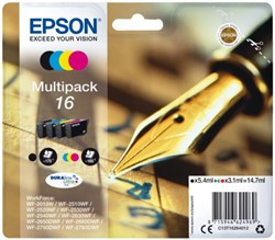 Inktcartridge Epson 16 T1626 zwart + 3 kleuren