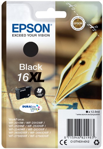 Inktcartridge Epson 16XL T1631 zwart