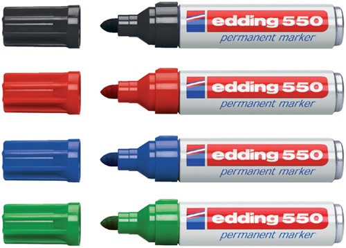 Viltstift edding 550 rond 3-4mm blauw-2