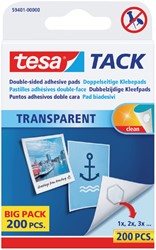 Kleefpads tesa® TACK dubbelzijdig transparant 200 stuks