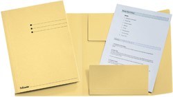 Dossiermap Esselte folio 3 kleppen manilla 275gr geel