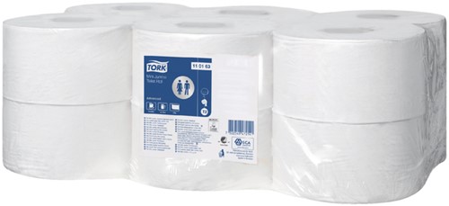 Toiletpapier Tork T2 Universal 1-laags 240mtr wit 110163-2