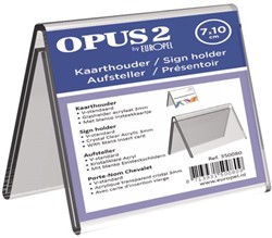 Tafelnaambord OPUS 2 V-standaard 100x70mm acryl