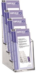 Folderhouder OPUS 2 4vaks 1/3 A4 transparant