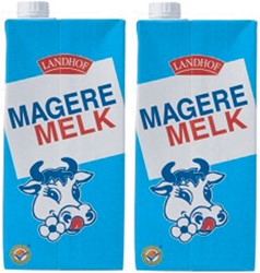 Melk Landhof mager houdbaar 1 liter