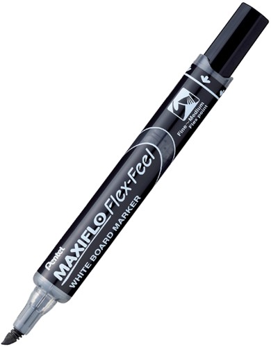 Viltstift Pentel MWL5SBF Maxiflo whiteboard rond 1.5-4.5mm zwart-1