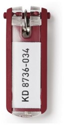 Sleutellabel Durable 1957 met ring rood