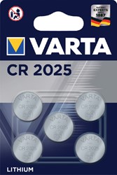 Batterij Varta knoopcel CR2025 lithium blister à 5stuk