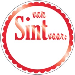 Stickers van Sint voor rond rood/wit doos à 1000 stuks