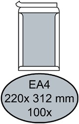 Envelop Quantore bordrug EA4 220x312mm zelfkl. wit 100stuks