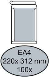 Envelop Quantore bordrug EA4 220x312mm zelfklevend wit 100 stuks