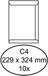 Envelop Quantore akte C4 229x324mm zelfklevend wit 10 stuks