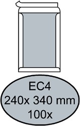 Envelop Quantore bordrug EC4 240x340mm zelfkl. wit 100stuks