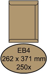 Envelop Quantore akte EB4 262x371mm bruinkraft 250stuks