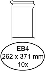 Envelop Hermes akte EB4 262x371mm zelfklevend wit 10stuks