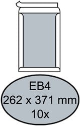 Envelop Quantore bordrug EB4 262x371mm zelfklevend wit 10 stuks
