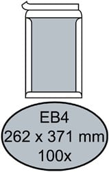 Envelop Quantore bordrug EB4 262x371mm zelfklevend wit 100 stuks