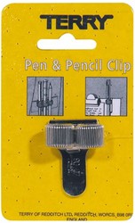 Terry Clip tbv 2 pennen/potlood zilverkleurig