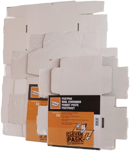 Postpakket CleverPack golfkarton 220x160x90mm wit pak à 25 stuks-2