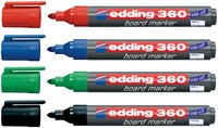 Viltstift edding 360 whiteboard rond 1.5-3mm assorti blister à 4 stuks-2