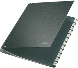 Termijnmap Leitz 1-12 270x18x345mm hardboard zwart