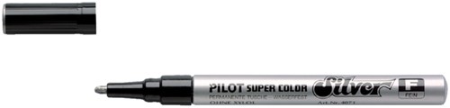 Viltstift PILOT Super Color lakmarker fijn zilver
