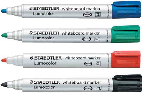 Viltstift Staedtler Lumocolor 351 whiteboard rond blauw 2mm-2
