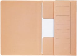 Dossiermap Djois Secolor Mammoet folio 3 kleppen 250gr recycled 360 x 250 mm chamois