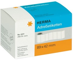 Etiket HERMA adres 4341 89X42mm op rol 250stuks