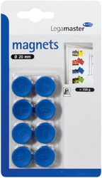 Magneet Legamaster 20mm 250gr blauw 8stuks