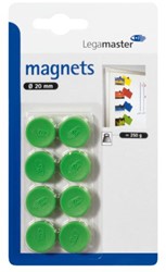 Magneet Legamaster 20mm 250gr groen 8stuks
