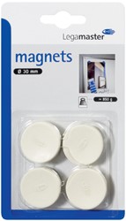 Magneet Legamaster 30mm 850gr wit 4stuks