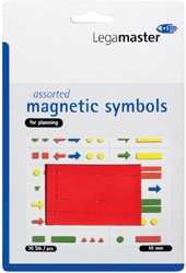 Magneet Legamaster symbolen 10mm rood assorti