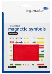 Magneet Legamaster symbolen 10mm rood assorti