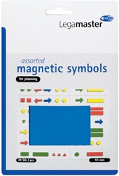 Magneet Legamaster symbolen 10mm blauw assorti
