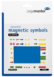 Magneet Legamaster symbolen 10mm blauw assorti